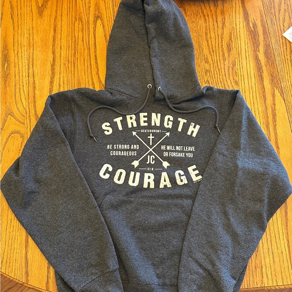 Courage inspirational Jerzees NuBlend Dark Gray Sweatshirt